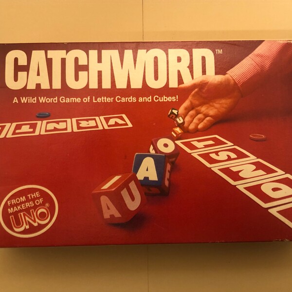 Vintage Board Game. Catchword. Dice game. Card game. Family Game.