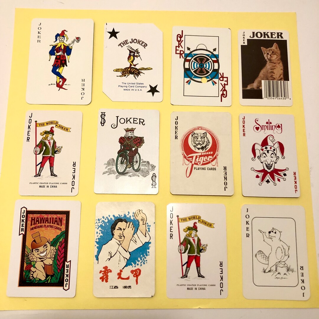 Collection of Jokers From Various Decks of Playing Cards. Etsy