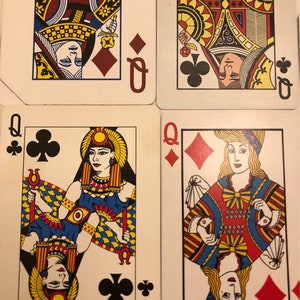 Instant Collection of Queen Playing Cards. Dozens of different Queens for crafts, art or a unique gift.