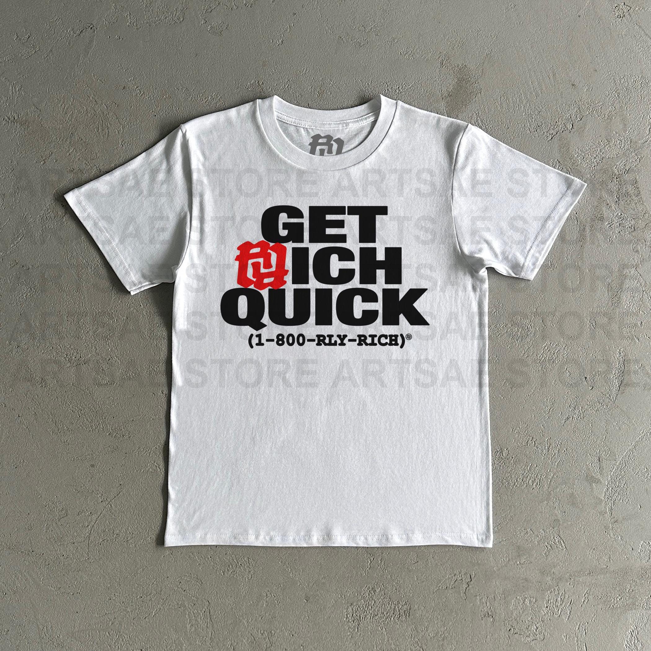 RR Kankan Get Rrich Quick Heavy Cotton Tee Shirt - Kankan