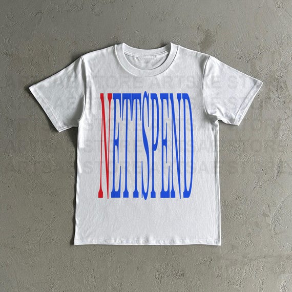 Nettspend Wordmark Invert ヘビー コットン T シャツ - Nettspend 