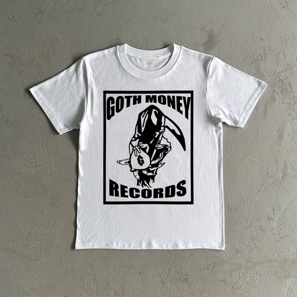 Goth Money Records Heavy Cotton Tshirt - Goth Money Tee - GMR T-Shirt