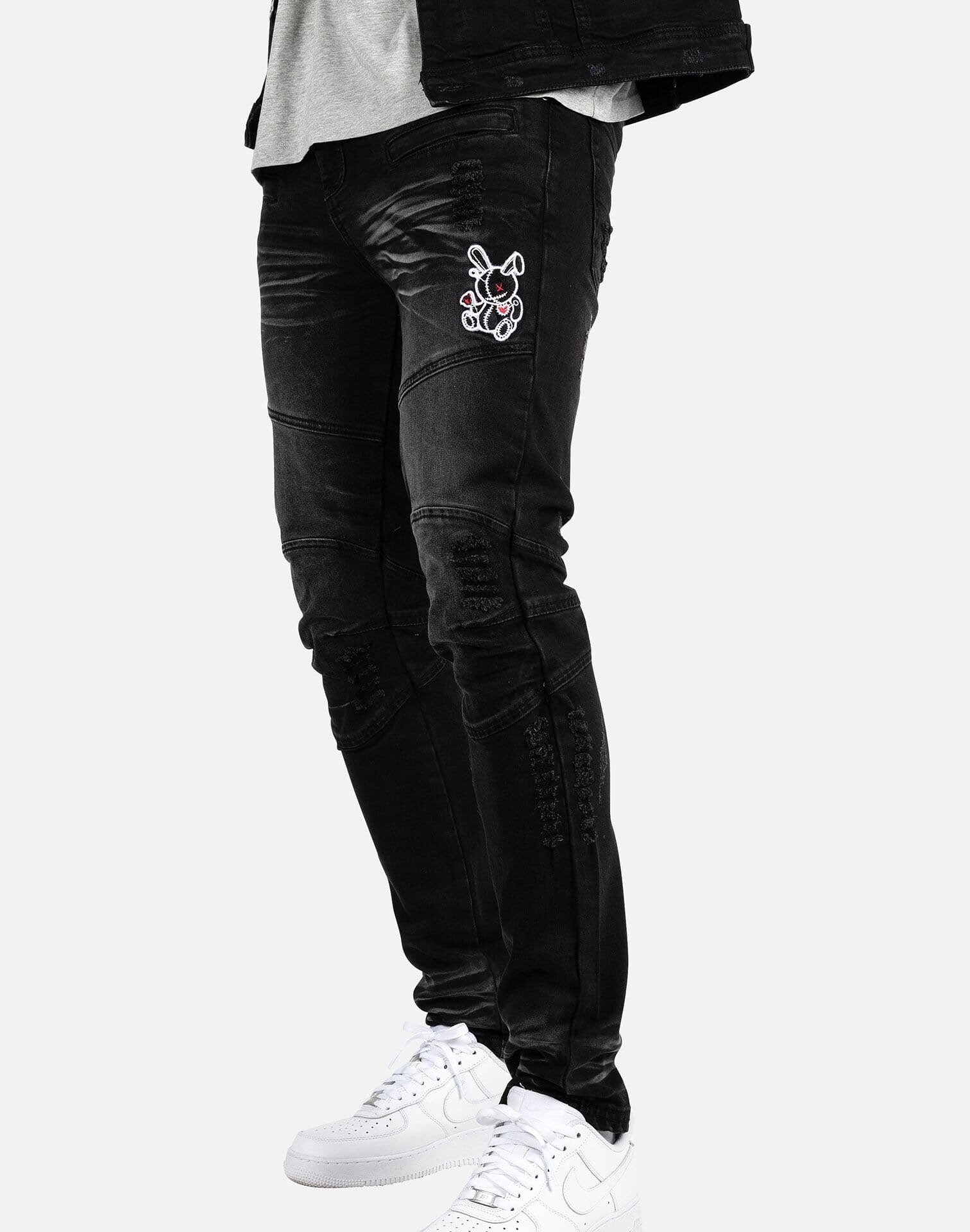 Mens Lucky Charm Skinny Jeans 32 X 30 