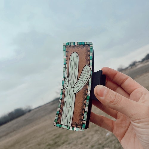 5 Tooled Leather Hair Claw Clip Etsy