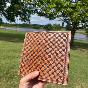 Hand-tooled Leather Checkbook Cover