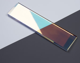 Blue Iridescent wrist rest crystal optical glass for mechanical keyboard