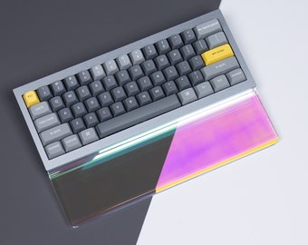 Crystal wrist rest keyboard colorful red blue clear plam rest gmmk keychron