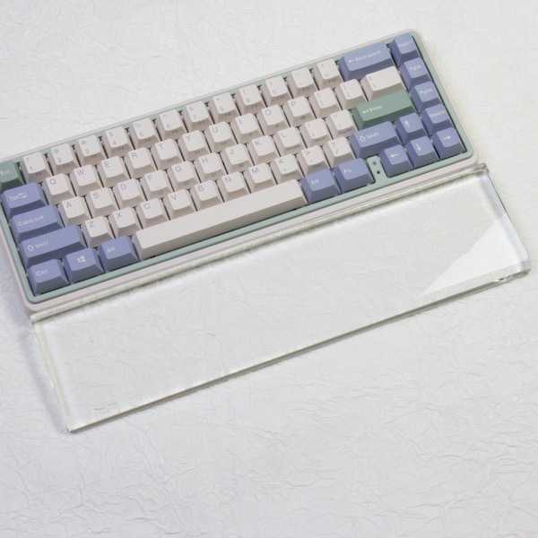 Synthetic crystal wrist rest clear wrist rest frosted keyboard 65% 75 keyboard wrist rest gmmk pro TKL wrist rest