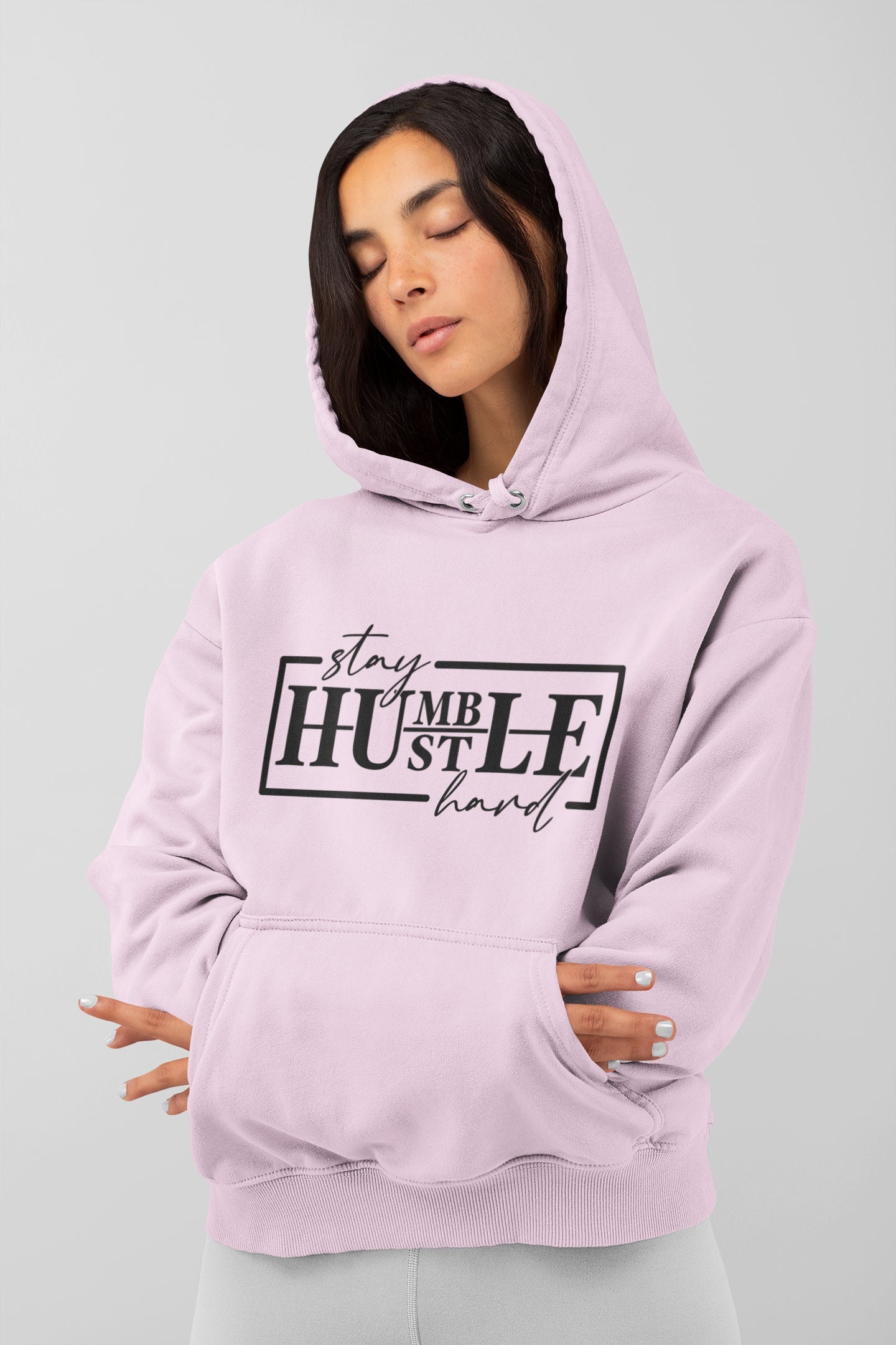 Stay Humble Hustle Hard Hooded Sweatshirt - Etsy