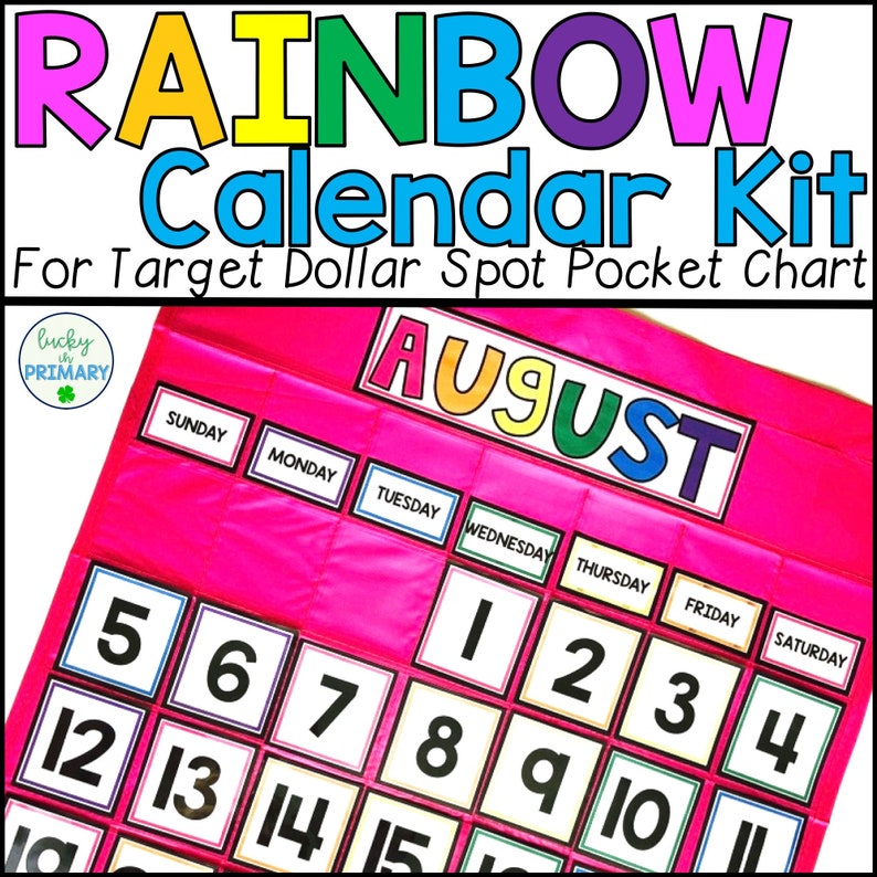 Calendar Kit for Target Calendar Pocket Chart Bulletin Board Etsy