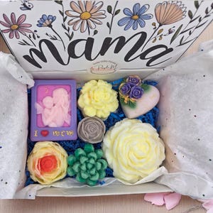 Set of 7 Gift Box- Mother&#39;s Day Gift Box, Birthday Gift for Mom, Stocking Stuffer, Gift for Her, Grandma Soap Gift