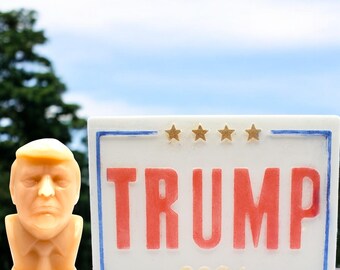Set of 2 - Trump 2024 and Trump Sculpture Glycerin Bar, Republican Gift, Political, Politician, Party Favor, Gift for Her, Gift for Him
