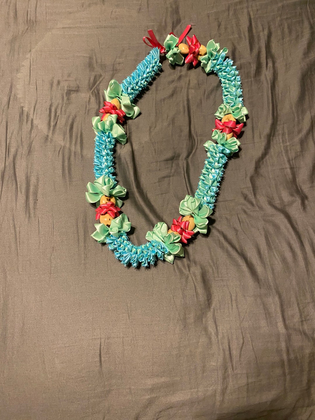 Shell Lei With Ribbon Handmade Ribbon Lei - Etsy