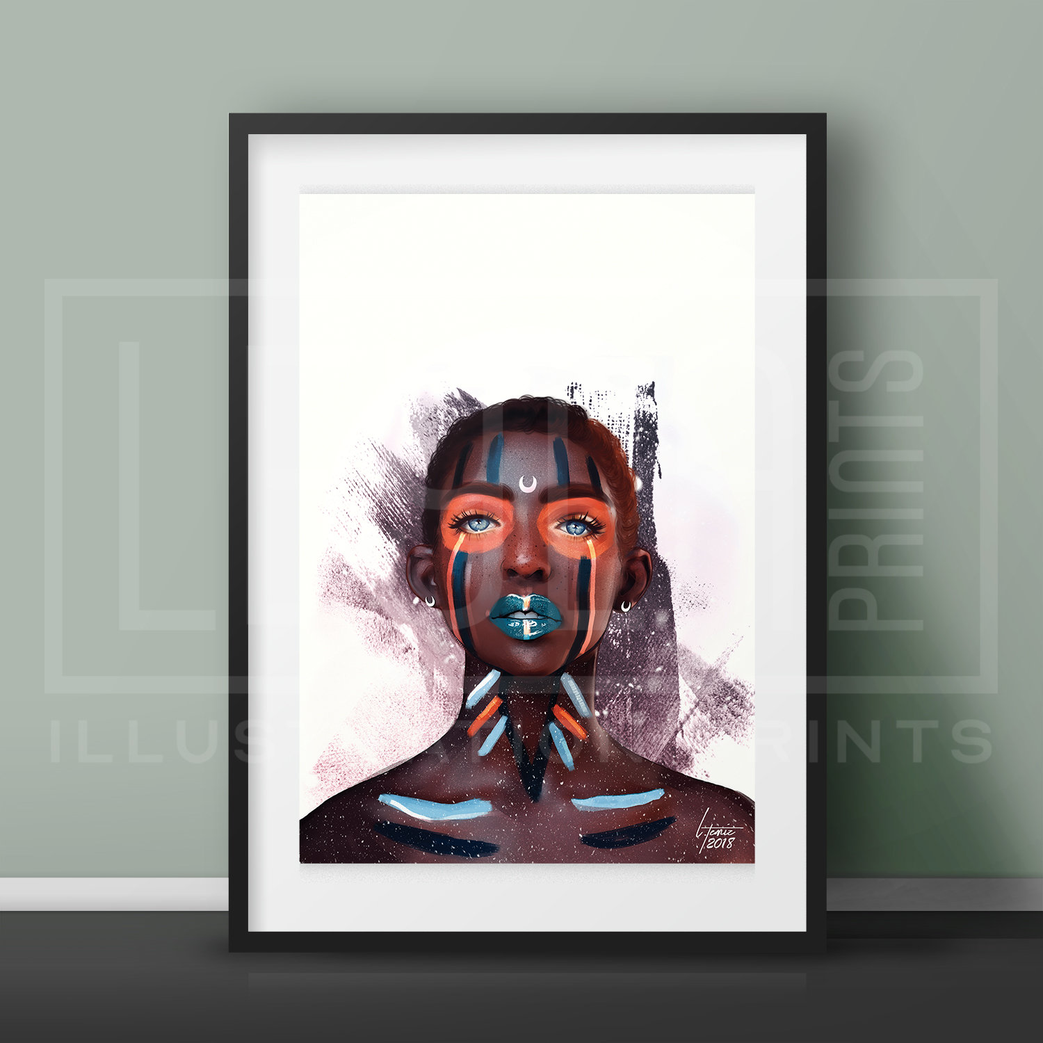 Original Art African Goddess Leyla Prints Illustration Etsy UK