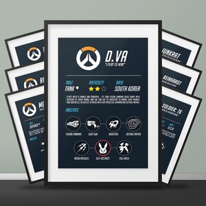 Overwatch 2 Battlecard Print | Hero Battlecard | Leyla Prints | Illustration Print | For Him, For Her