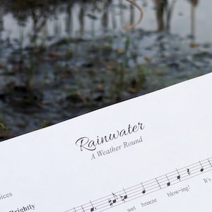 Rainwater, A Weather Round for Three Voices (Digital PDF Download)