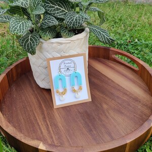 Rotkehlchen Ei Blau und Gold Art Deco Ohrringe | Etsy