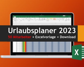 Holiday planner 2023 Excel template for up to 50 employees