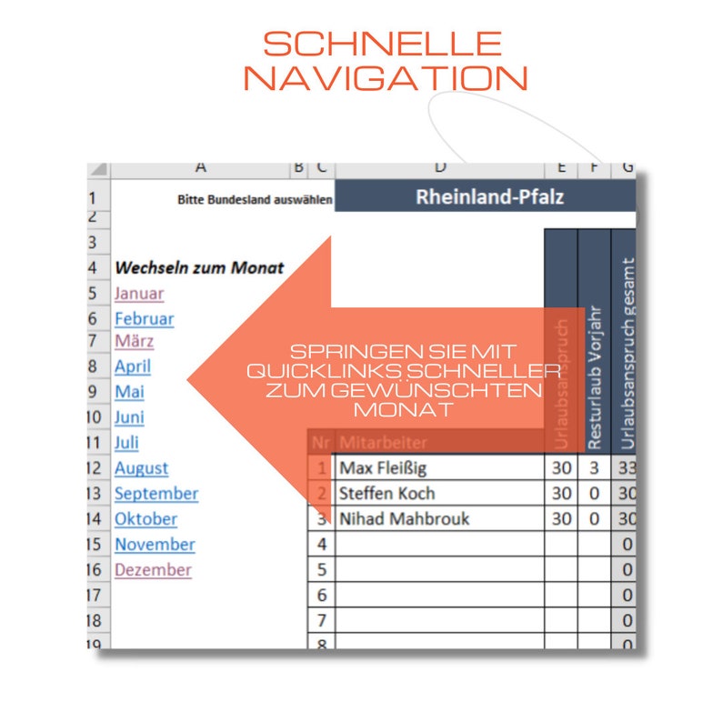 Vacation planner 2024 Excel template for 20 employees image 6