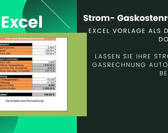 Electricity and Gas Cost Calculator Excel Template Download