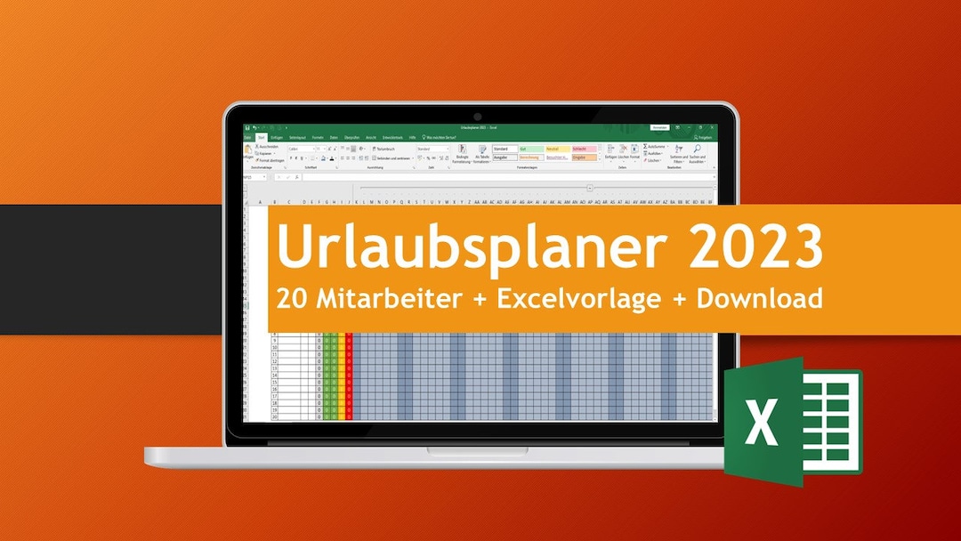 Urlaubsplaner 2023 Excel Vorlage für bis zu 20 Mitarbeiter - Etsy.de