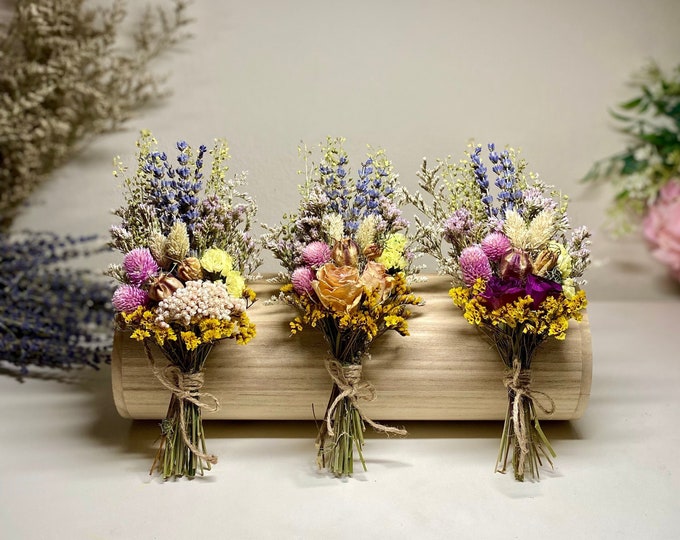 Spring Day Bouquet with Lavender/Dried flower bouquet /Small Dried flower Bouquets/Home Decor/Gift