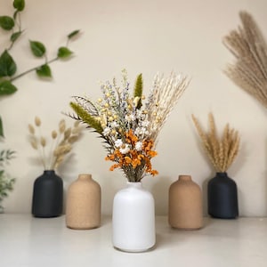 Ceramic Bud Vase/Dried flower bouquet with vase /Mini Dried flower Bouquet/Flower arrangements/Centerpieces/Home Decor/Gift