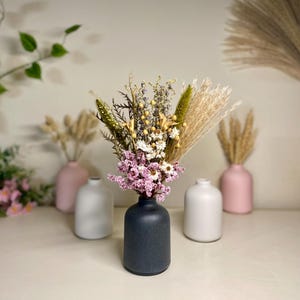 Ceramic Bud Vase/Dried flower bouquet with vase /Mini Dried flower Bouquet/Flower arrangements/Centerpieces/Home Decor/Gift