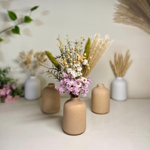 Ceramic Bud Vase/Dried flower bouquet with vase /Mini Dried flower Bouquet/Flower arrangements/Centerpieces/Home Decor/Gift