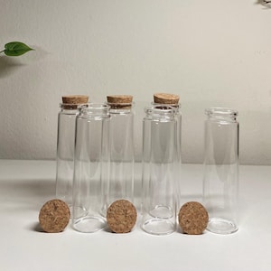90ml, 4.75” H Glass Bottles with Cork Lid/Heart Shape Glass Jar with Cork Lid/DIY Craft/Sand Jar/Spell Jar/Potion Bottles/Small Jar