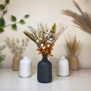 Ceramic Bud Vase/Dried flower bouquet with vase /Mini Dried flower Bouquet/Flower arrangements/Centerpieces/Home Decor/Gift
