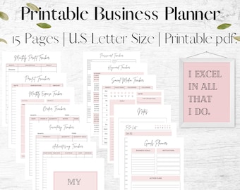Small Business Planner, Printable Business Organizer, Small Business Organizer, Business expense tracker,
