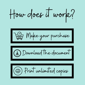 Peut inclure: Un graphique montrant comment acheter, t&eacute;l&eacute;charger et imprimer un produit num&eacute;rique. Le graphique pr&eacute;sente trois boutons avec des ic&ocirc;nes et du texte&nbsp;: &laquo;&nbsp;Acheter&nbsp;&raquo;, &laquo;&nbsp;T&eacute;l&eacute;charger le document&nbsp;&raquo; et &laquo;&nbsp;Imprimer des copies illimit&eacute;es&nbsp;&raquo;.
