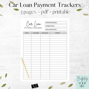 Car Loan Payoff Tracker, Debt Repayment Plan, Debt Payoff Tracker ...