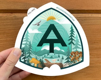 AT Appalachian Trail - Thru Hiking - Vinyl Sticker