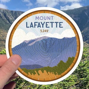 Mount Lafayette - New Hampshire White Mountains - Sticker OR Magnet - 4000 Footers NH - Vinyl Sticker