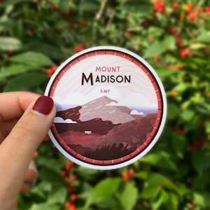 Mt. Madison - NH48 - Sticker OR Magnet - New Hampshire White Mountains - 4000 Footers NH