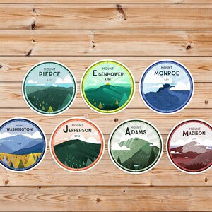 Presidential Traverse Sticker Pack, NH48 New Hampshire White Mountains - Vinyl Stickers