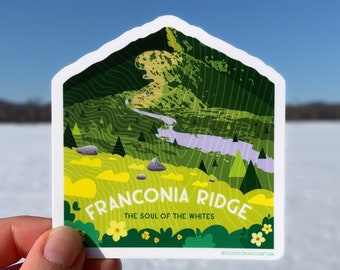 Franconia Ridge - Montanhas Brancas de New Hampshire - Picos de 4000 pés em NH - Adesivo de Vinil