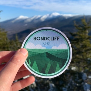 Bondcliff - NH48 New Hampshire White Mountains - NH 4000 Footers - Vinyl Mountain Sticker - UV & Waterproof Sticker - Twin Range Mountains