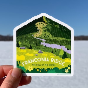 Franconia Ridge - New Hampshire White Mountains - 4000 Footers NH - Vinyl Sticker