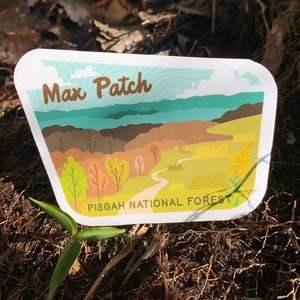 Max Patch - Pisgah National Forest - Outdoor Sticker - Waterproof Vinyl Sticker