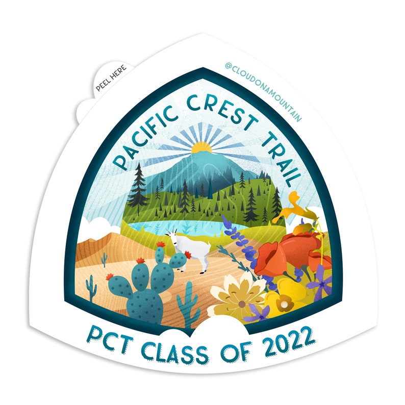 Pct Sticker PCT Pacific Crest Trail - Thru Hiking - Vinyl Sticker - Etsy