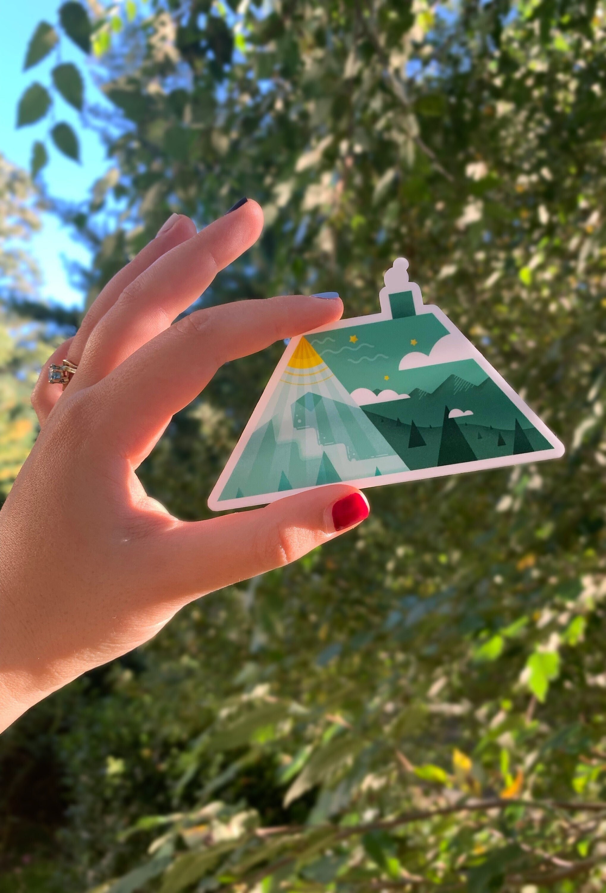 Abstract Camping Tent - Waterproof Vinyl Sticker