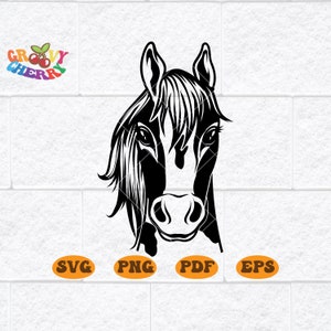 Horse SVG file, Horse cut file, Horse vector, Western, Rodeo Svg File, Farm Animals, Country svg, Cute Horse Face svg, Svg Files for Cricut