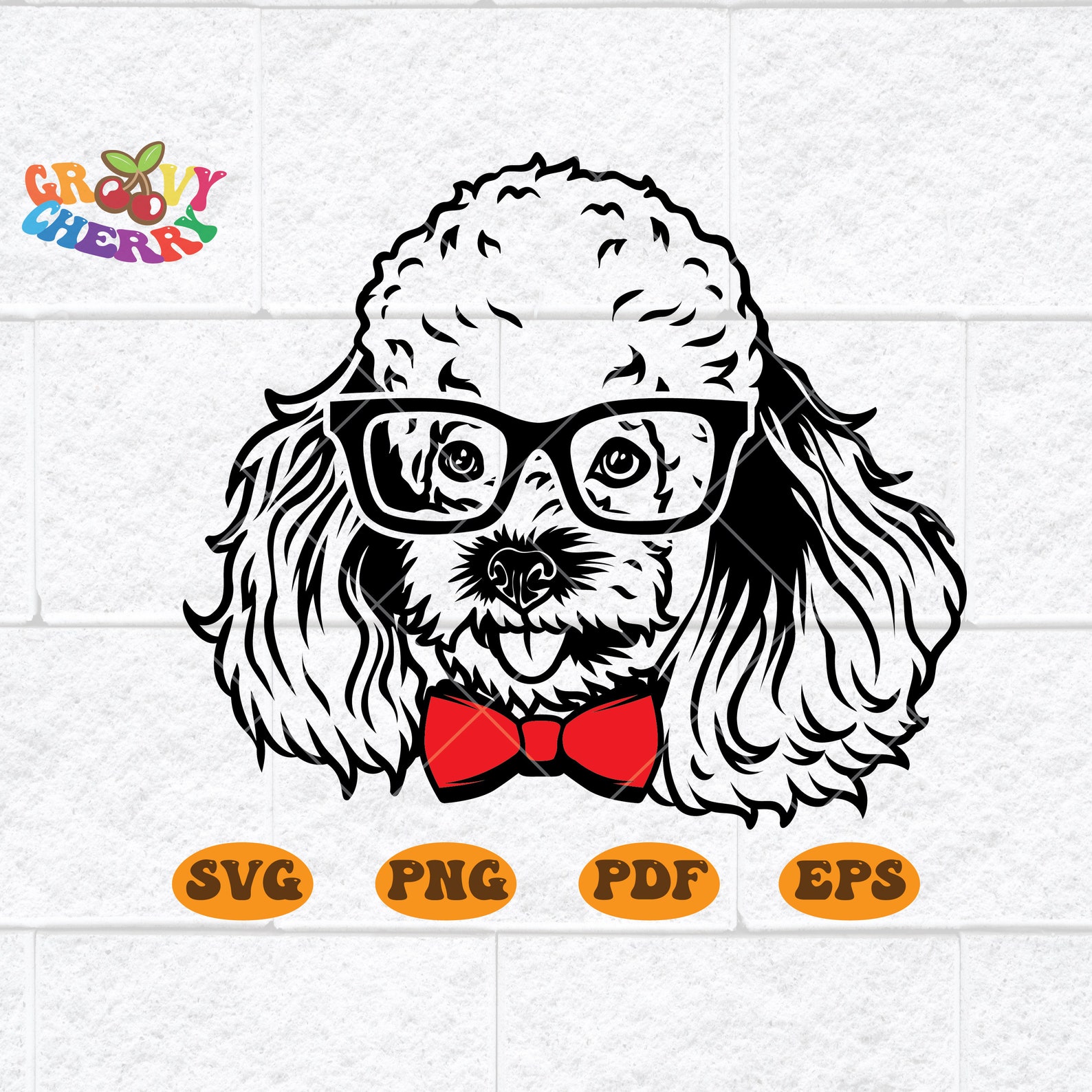 Dog With Glasses Svg Dog With Bow Poodle Svg Poodle Mom Etsy