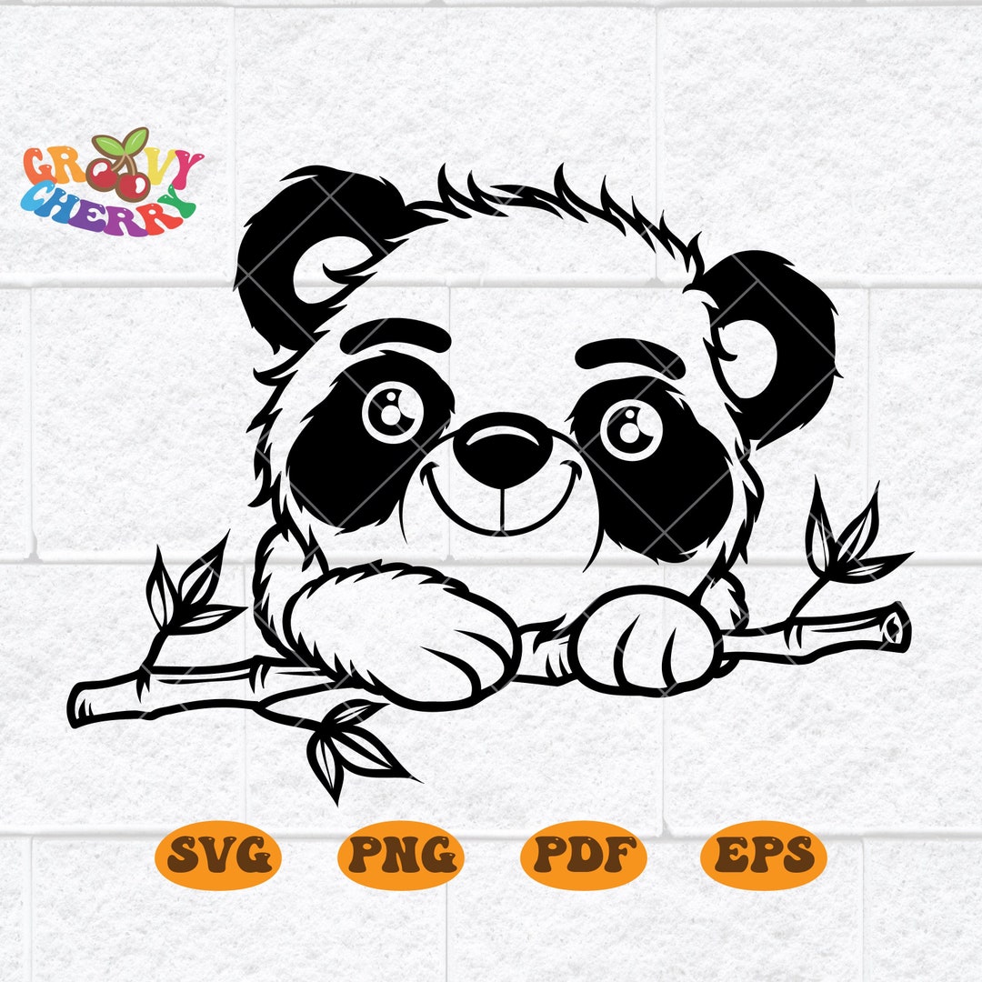 Cute Panda Svg, Panda Svg, Cute Animal Svg, Baby Panda Svg, Animal Svg ...