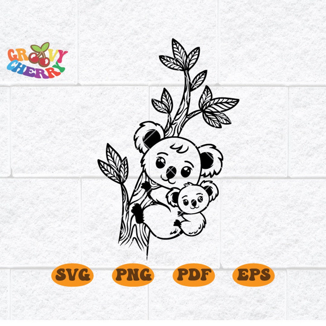 Mom and Baby SVG, Mother and Child Svg, Mommy and Me Svg, Baby Koala