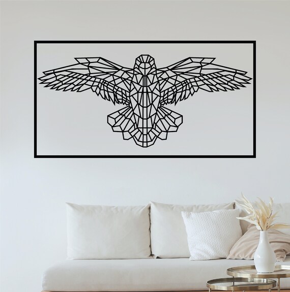 Geometric Eagle Wall Art Svg Png Jpg Dxf Eps Plasma Cut Etsy