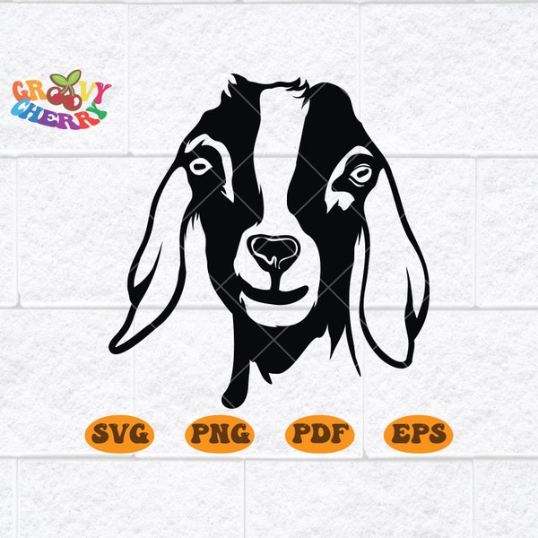 Boer Goat Svg File, Farm Goat svg, Goat Clipart, Goat Cut file, Goat Vector, Farm Life svg, Farm Logo svg, Farm Shirt, Farm png, CUT FILES